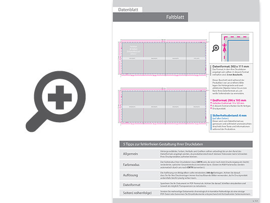 Product Bild faltblatt__gefalzt_auf_din_a7__vertikaler_zickzackfalz__8-seitig